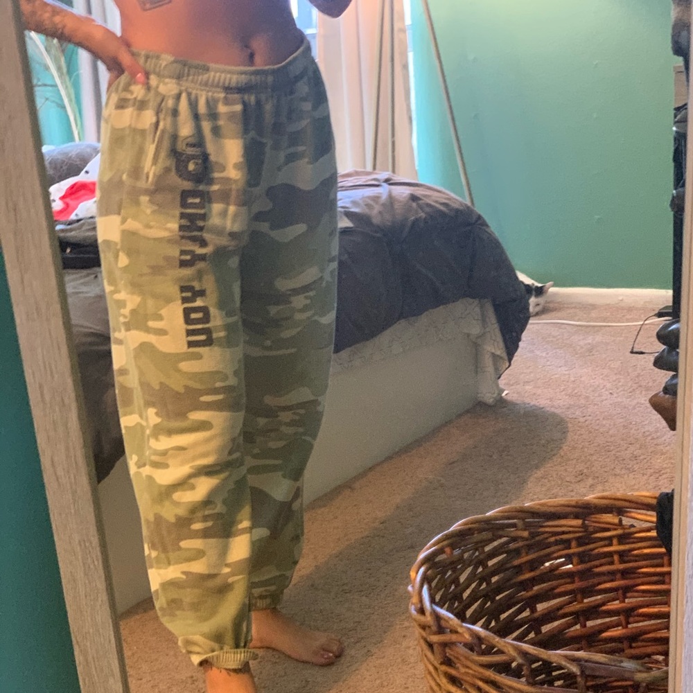 Smokey the bear camo sweats